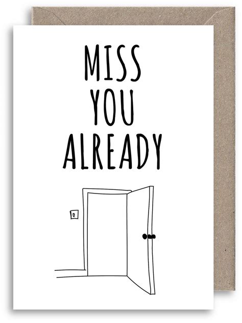 Free Printable I Will Miss You Cards